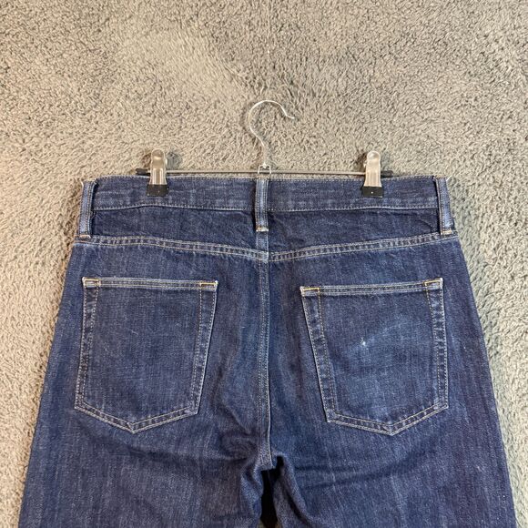 Outerknown SEA Jeans Mens 30x30 Blue Local Straight Fit Selvedge Dark Wash Denim - Picture 9 of 16